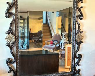 La Barge large black & gold mirror, 44"W x 55"H x 2"D, was $495, NOW $345