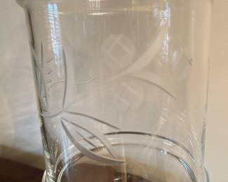 Close up of Waterford Large Lidded Apothecary Jar ~