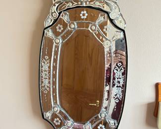 Beautiful Ornate Venetian Mirror, 14"W x 30"H, was $225, NOW $165