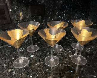 Set of 6, Elm Design Martini Glasses, was $85, NOW $50