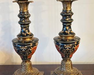 Ornate Large pair of candlesticks by JUWC 1897 (United Wilson), 16"H x 6"W, was $175, NOW $125