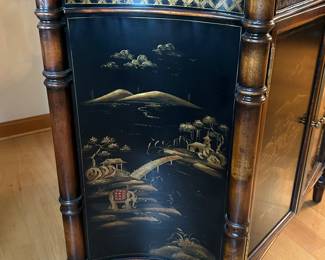 Additional view of Theodore Alexander Chinoiserie cabinet bar server ~