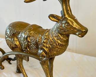 Additional closeup view of Wine Rack Copper Elk Holder Stand ~