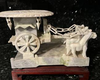 Additional view of Jade Rickshaw drawn by horses