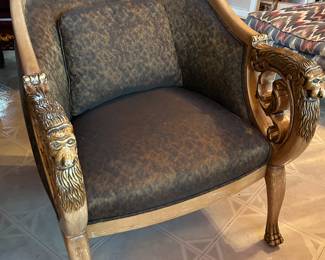 Additional view of lion arm chair ~