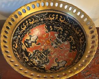 Additional view of Ornate Large Decorative Bowl by JUWC 1897 ~
