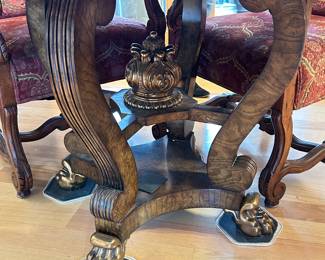 Additional view of eglomise pedestal base ~