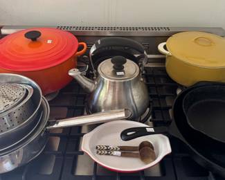 Le Creuset, Wagner & Griswold Cast Iron Skillets