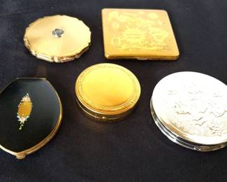 Vintage Antique Tussy, Early American Stratton Compacts