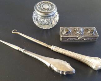 Antique Victorian Sterling Vanity Items