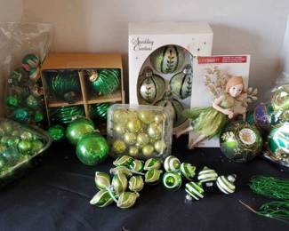 Lime Green Xmas Ornaments