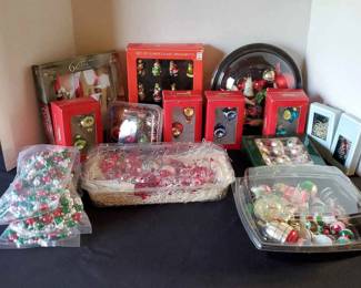 Vintage Xmas Ornaments Glass, Gnomes