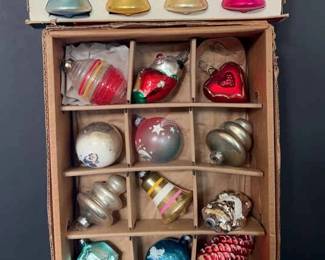 Vintage Xmas Ornaments Shiny Brite  Inge Glas W. Germany 