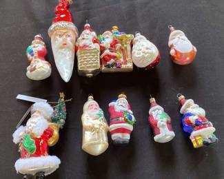 Santa Glass Ornaments