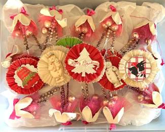 Handmade Xmas Ornaments W Vintage Findings