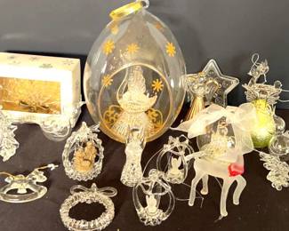 Clear Blown Glass Ornaments