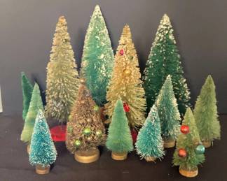 Antique Vintage Bottle Brush Xmas Trees