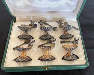 Vintage Cherub Salt Cellars wSpoons