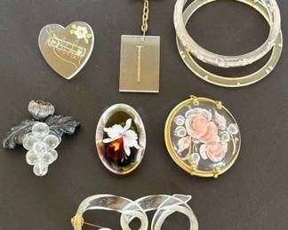 Vintage Antique Lucite Jewelry 