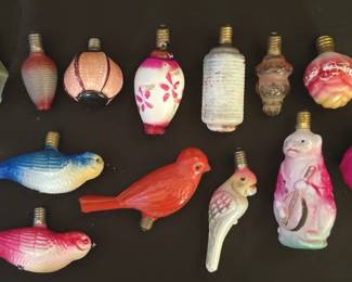 AntiqueVintage Figural Christmas Tree Light Bulbs