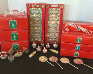 Blown Glass Christmas Candy 