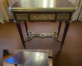 Petite French Mahogany and Ormolu Game Table bid #148