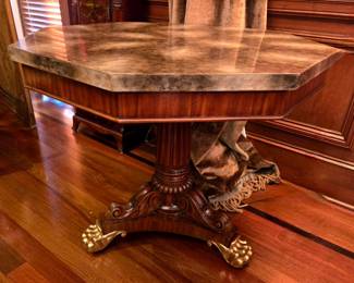 Paw Foot Octagon Table $175 or bid #136