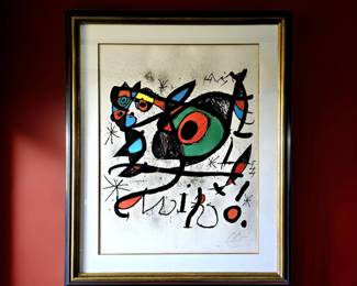 JOAN MIRO lithograph "Hommage to Miro" $3,995 or bid #79