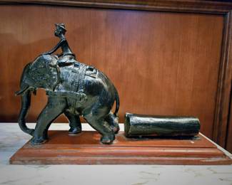 Antique Burmese Elephant Rider Sculpture $325 or bid #52