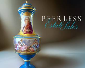 Antique French Sevres-style Lidded Vase $695 or bid #104