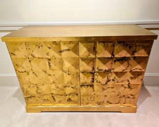 The Gold Leaf "Diamond Chest" by Barbara Barry for Baker Furniture $1,695 or bid #70