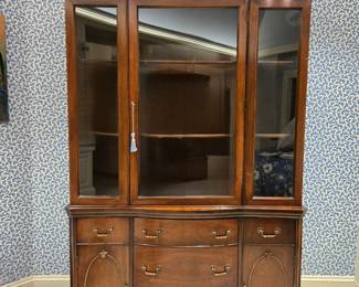 Vintage Mahogany China Cabinet $325 or bid #259