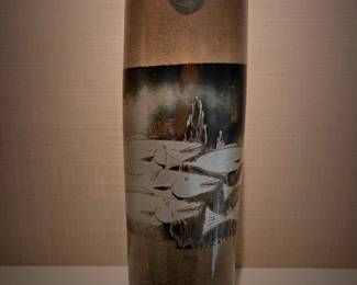 HIROSHI YAMANO Art Glass Lidded Bottle 1996 $1,950 or bid #191