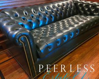 HANCOCK & MOORE Chesterfield Leather Sofa (sleeper) bid #156