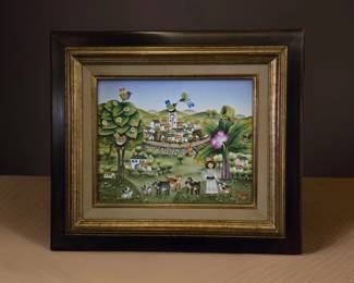 MICHEL SALGE, listed artist, 27x22 cm oil on canvas $395 or bid #47