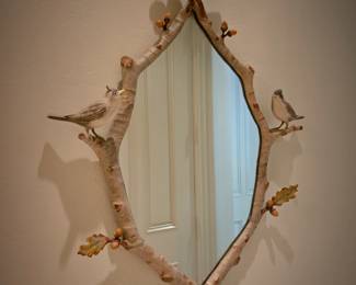 Carver's Guild Hand-Painted Mirror "Song Birds" bid #204