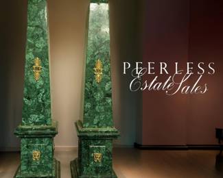 Pair Malachite 38" Obelisk bid #27