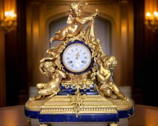 Louis XVI style Mantle Clock $1,450 or bid #3