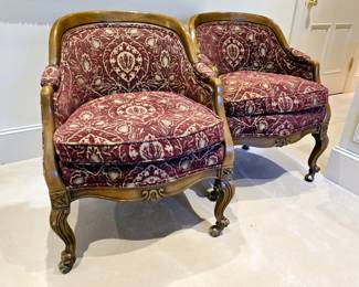 Pair French Arm Chairs $249 or bid #116