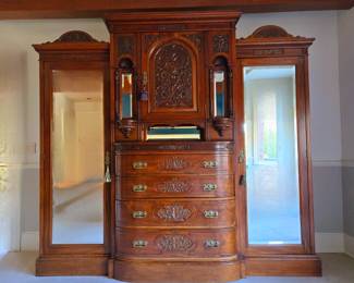 Magnificent Antique Double Mirror Wardrobe $2,495 or bid #226
DELIVERY is INCLUDED with FULL PRICE PURCHASE