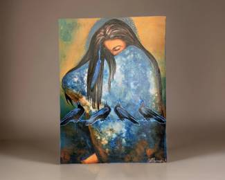 C.R. SONNEG "Deliberate Creatrix" embellished giclee' bid #90