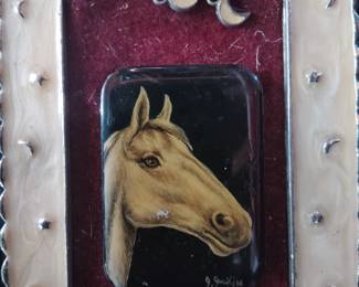 This is one of miniature painting done on oxy natural Stone you need to look with magnified glass to see the details and how beautiful is some of these have gold ring or gold frame