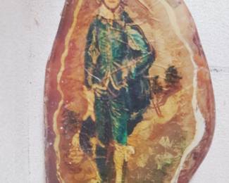This is one of the miniature painting done on another natural stone