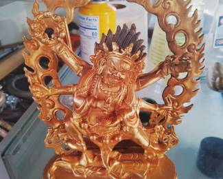 19th century bronze statue of Buddha dancing Buddha $900 it's yours now with $200