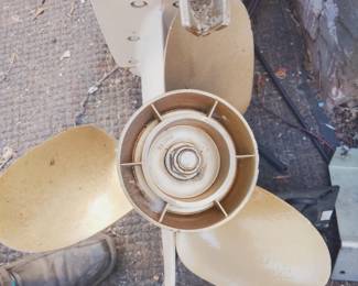 We have five different propello for boat cost about $600 a piece now $100 even less