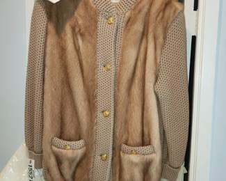 Mink sweater jacket, fresh from cleaner