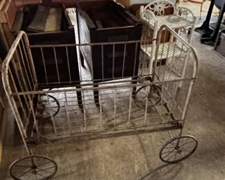 Vintage Iron Baby Crib