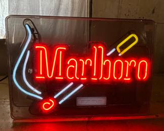 Vintage Marlboro Cigarettes Neon Advertising Sign