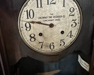 Antique Cincinnati Time Recorder Clock
