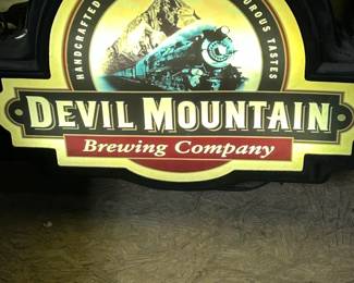 Devil Mountain Brewing Company Double Sided Hanging Advertising Light